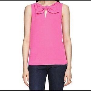 Kate Spade Pomona Keyhole Bow Pink Tank Top